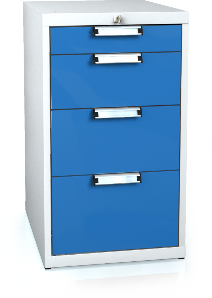 Unterbaublöcke UNI für Werkbänke 840 x 480 x 600 - 4x Schubladen